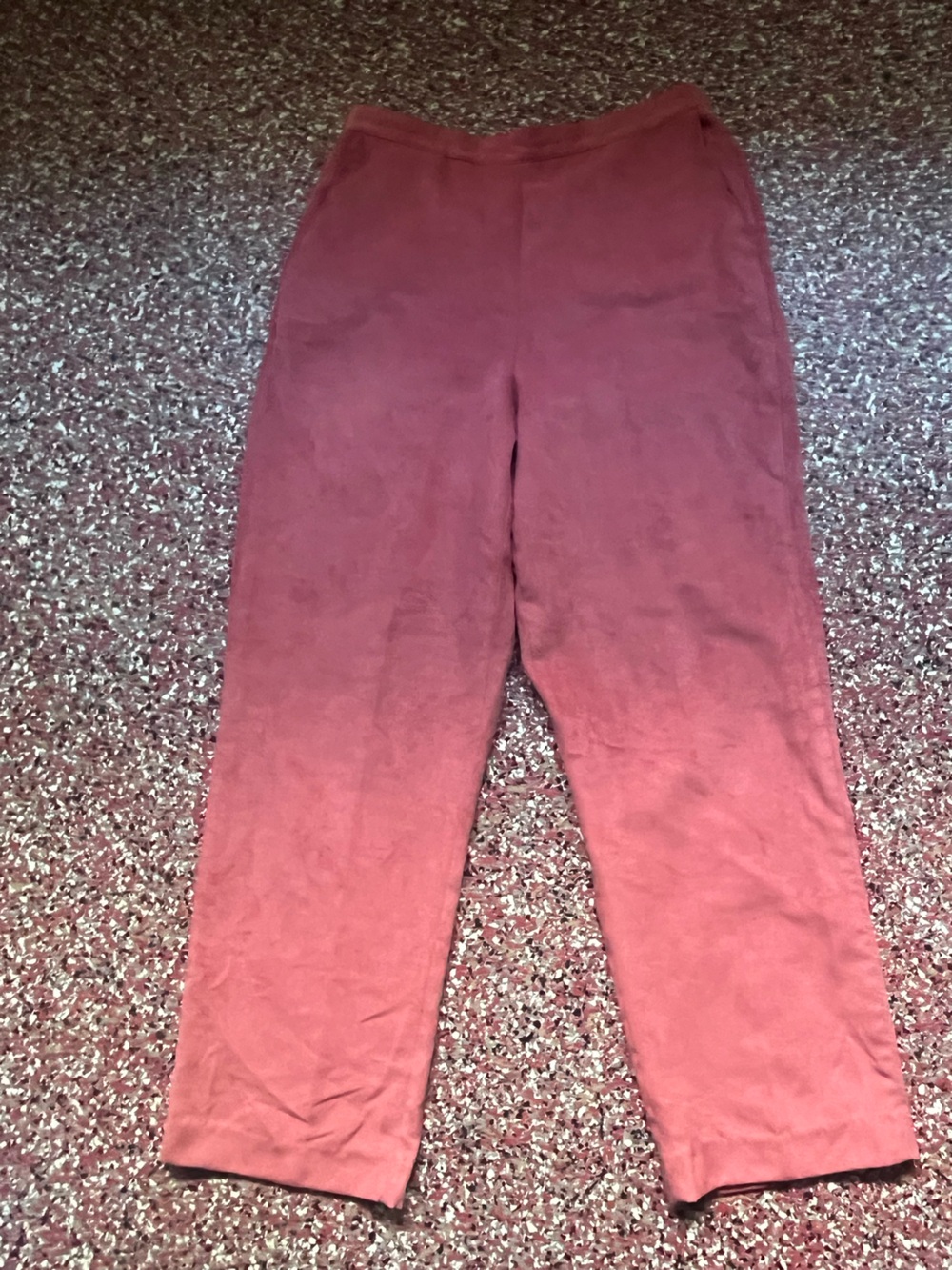 Alfred Dunner Vintage 80s Suede Ankle Pants Coral Womens Sz 12